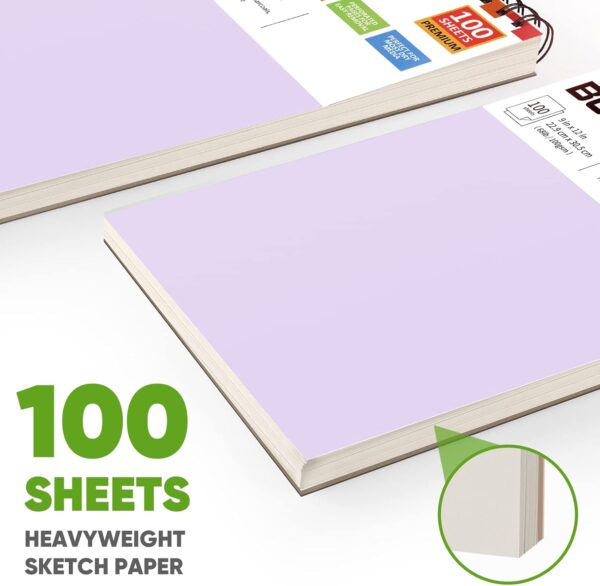 Sketch Book, 1-Pack 100 Sheets School Supplies Cute Sketchbook