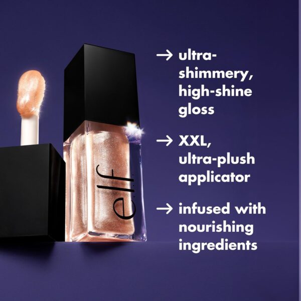 e.l.f. Glow Reviver Lip Oil, Nourishing and Hydrating with High-Shine Glimmer Finish