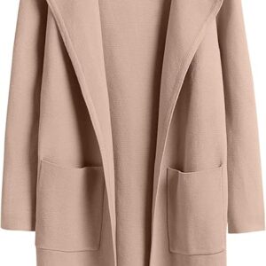 ANRABESS Women's Open Front Knit Lightweight Sweater Lady Jacket Coat