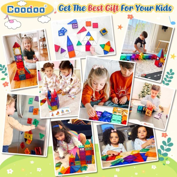 60 PCS Magnetic Building Tiles Kids Toys STEM Magnetic Blocks Sensory Toys Kids Games Magnet Building Toys for Boys and Girls