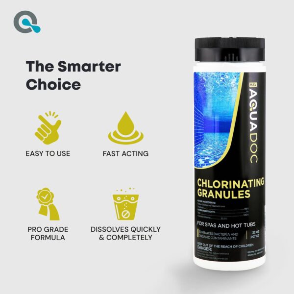 AquaDoc Spa Chlorine Granules for Hot tub - Spa Sanitizing Granules for Hot Tubs