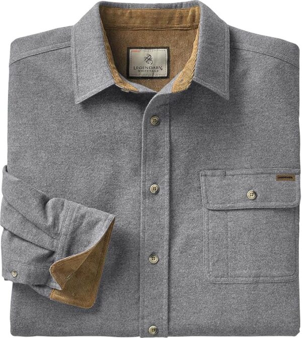 Legendary Whitetails Men's Buck Camp Flannel, Long Sleeve Plaid Button Down Casual Shirt