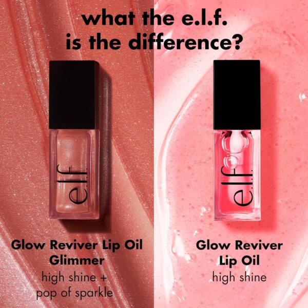 e.l.f. Glow Reviver Lip Oil, Nourishing and Hydrating with High-Shine Glimmer Finish