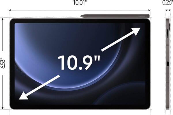 Samsung Galaxy Tab S9 FE 10.9” 128GB WiFi Android Tablet, Large Display, Long Battery Life, Powerful Processor