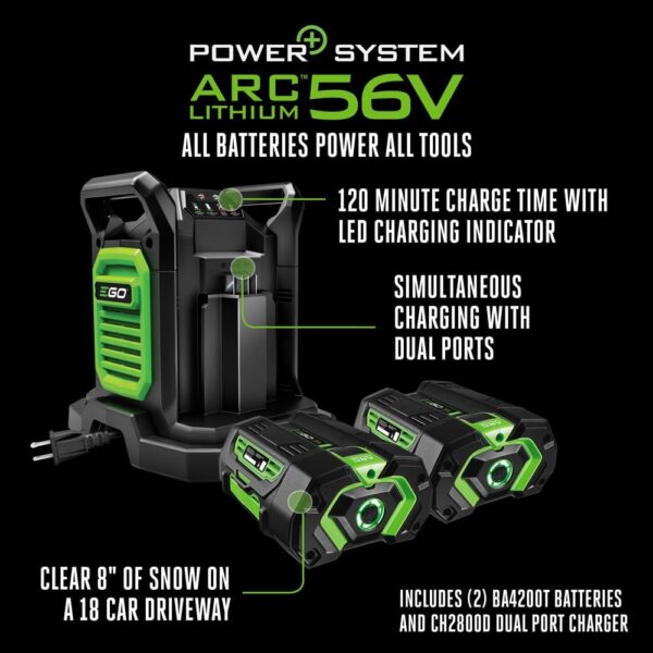 EGO Power+ SNT2405 24-Inch 56-Volt Lithium-Ion Cordless Self-Propelled 2-Stage Snow Blower with Peak Power