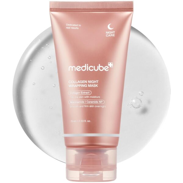 medicube Collagen Overnight Wrapping Peel Off Facial Mask Pack - Elasticity & Hydration Care, Reduces Sagging