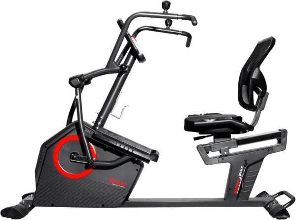Sunny Health & Fitness Elite Recumbent Cross Trainer & Elliptical Machine with Arm Exercisers for Home Arm/Leg Training