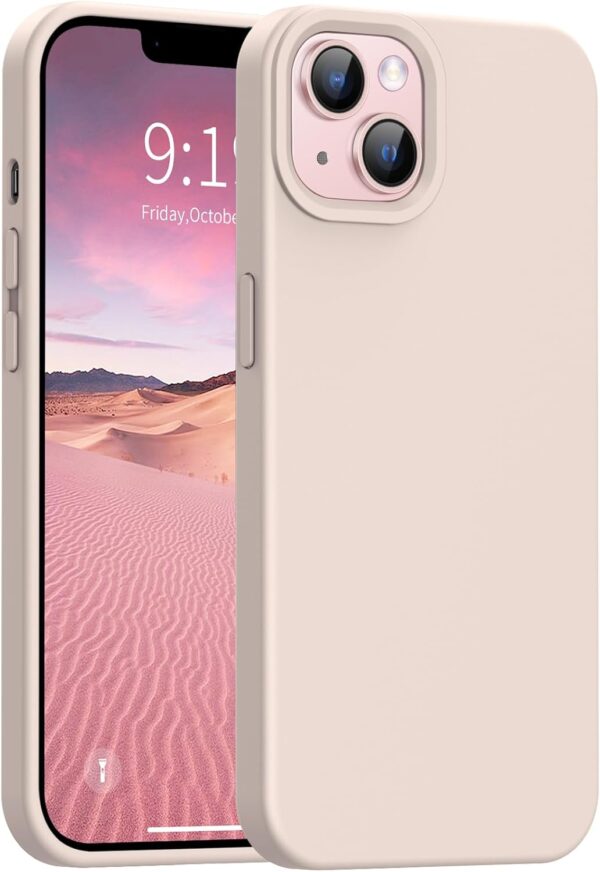 OuXul for iPhone 14 Case, iPhone 13 Case Shockproof Liquid Silicone Protective Phone Case with Soft Anti-Scratch