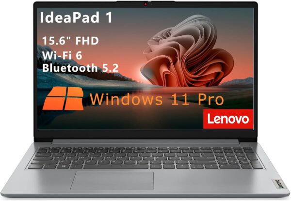Lenovo IdeaPad 1 Student Laptop Computer, 15.6" FHD Display, Intel Dual Core Processor, 32GB DDR4 RAM, 1TB PCIe SSD