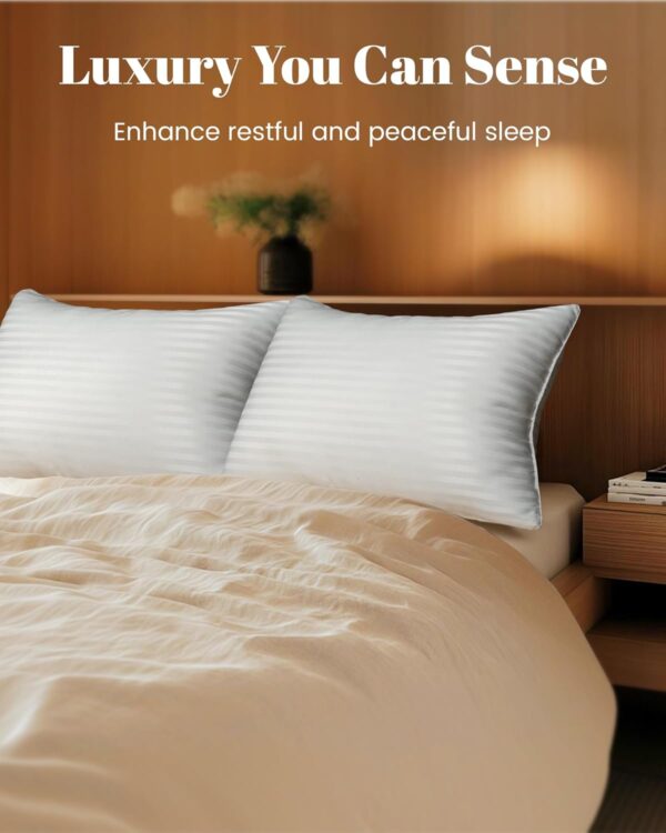 Pillows Queen Size Set of 2, Hotel Collection Bed Pillows for Sleeping