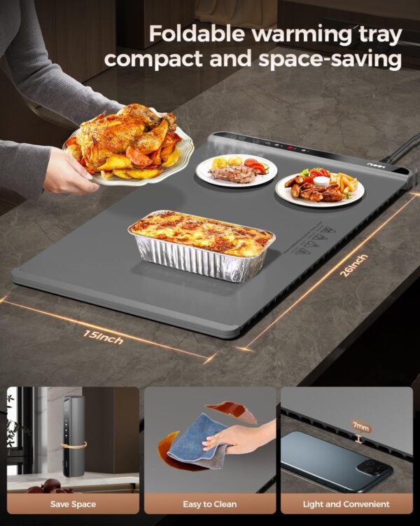 Warming Mat for Food,Food Warming Mat,Electric Warming Tray for Buffets Party and Home Daily Use