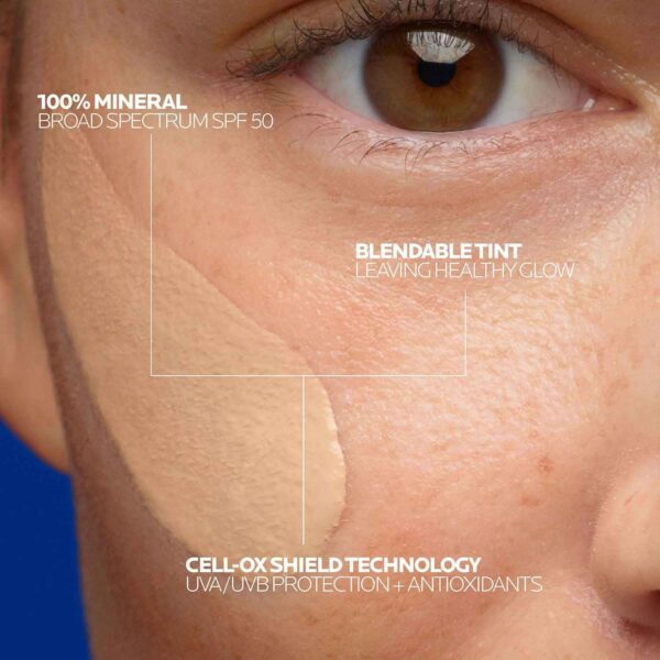 La Roche-Posay Anthelios Tinted Sunscreen SPF 40+, Broad Spectrum SPF + Antioxidants, Titanium Dioxide