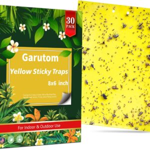 30-Pack Dual-Sided Yellow Sticky Traps for Flying Plant Insect Such as Fungus Gnats, Whiteflies