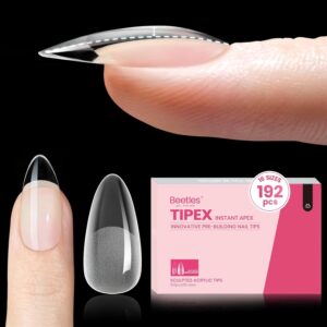 Beetles Tipex Instant Apex Nail Tips Almond Medium Acrylic Nail Tips