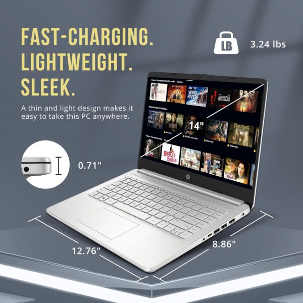 HP Stream 14" HD BrightView Laptop, Intel Celeron N4120, 16GB RAM, 288GB Storage