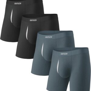 GOOTUCH Men's Modal Breathable Underwear, Moisture Wicking Odor Control Boxer Briefs