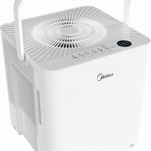 Midea Cube 50 Pint Dehumidifier for Basement Built-in Pump, Drain Hose Included, Smart Control