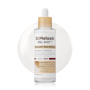 Dr.Melaxin Peel Shot Glow White Rice Peeling Ampoule, Soft Exfoliating Face and Body Scrub Dead Skin Cells Remover