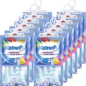 NATRUTH 12-PACK Moisture Absorber Bags With Fresh Linen,Desiccant Hanging Bag Use for Kitchen Bathroom
