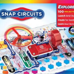 Snap Circuits Jr. SC-100 Electronics Exploration Kit, Over 100 Projects, Full Color Project Manual, 28 Parts